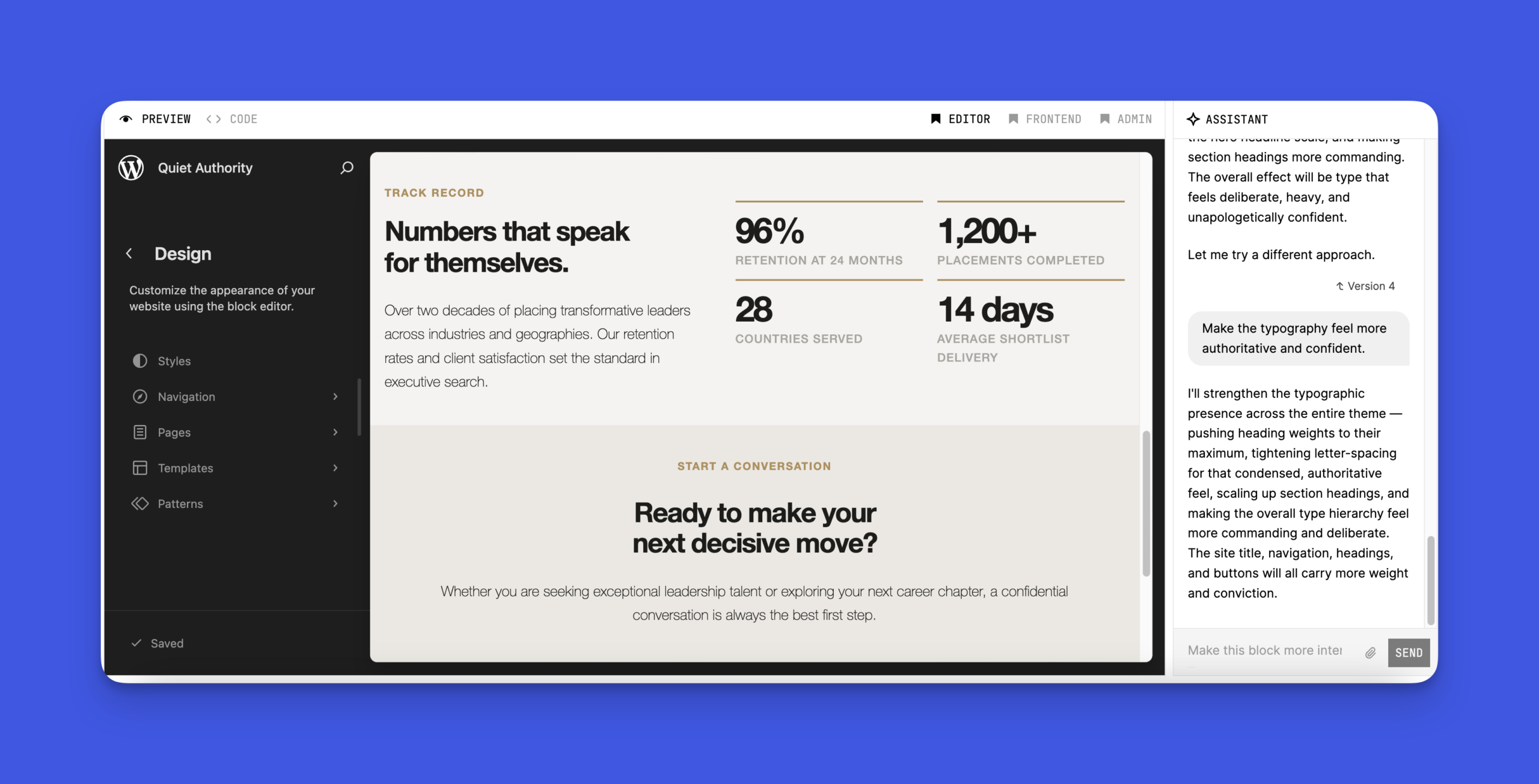 图片[8]-不用写一行代码，Telex AI 一键生成现代 WordPress 主题！-AI Express News