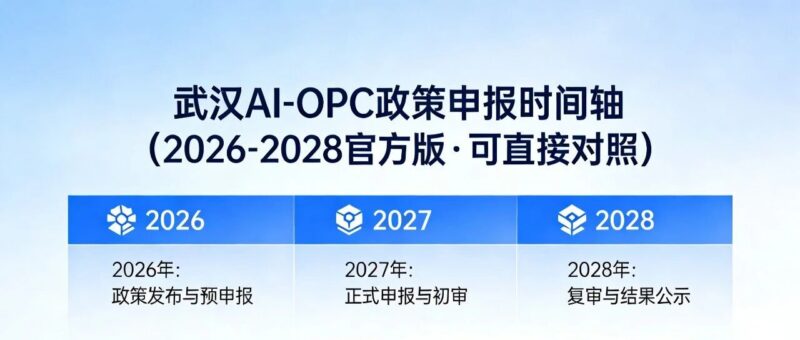 武汉 AI-OPC 政策申报时间轴（2026-2028 官方版・可直接对照）-AI Express News