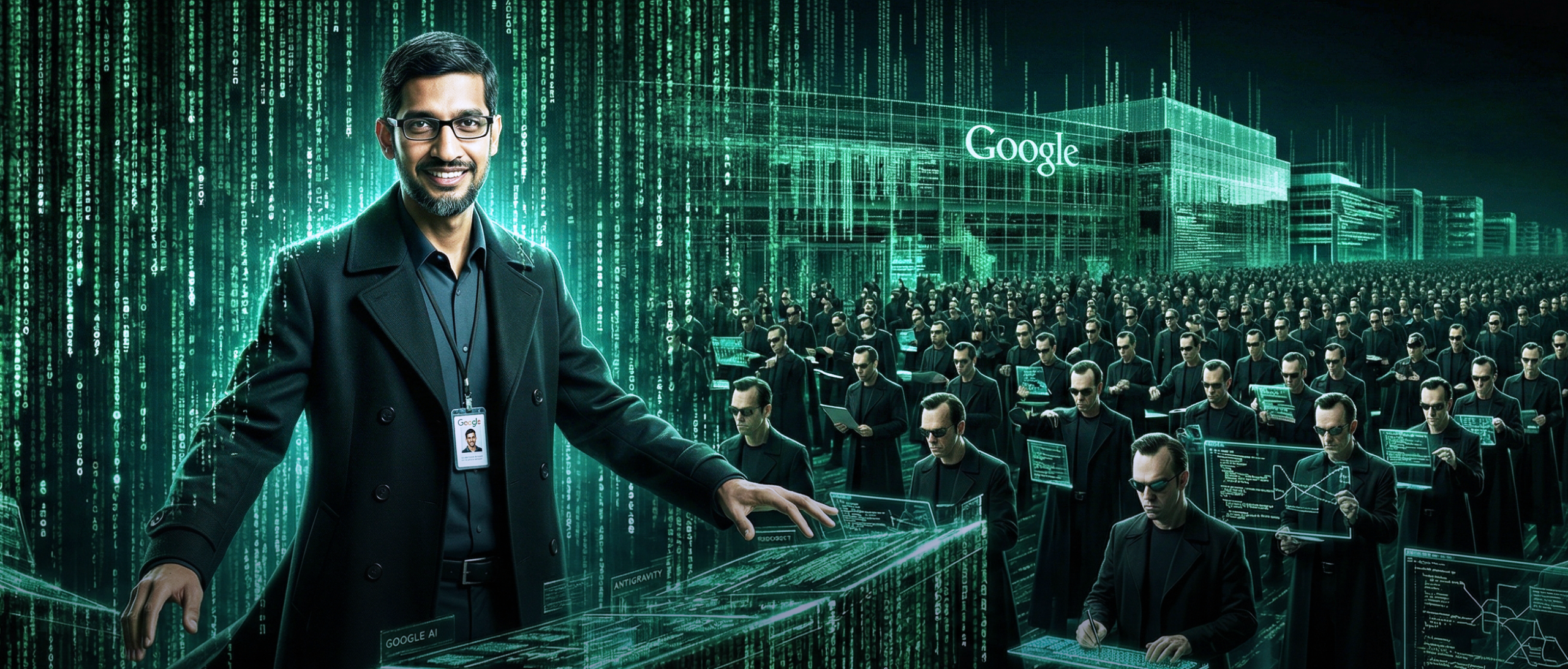 图片[1]-黑客帝国在谷歌成真？绝密AI曝光: 服务器挤爆，布林狂肝代码不停-AI Express News