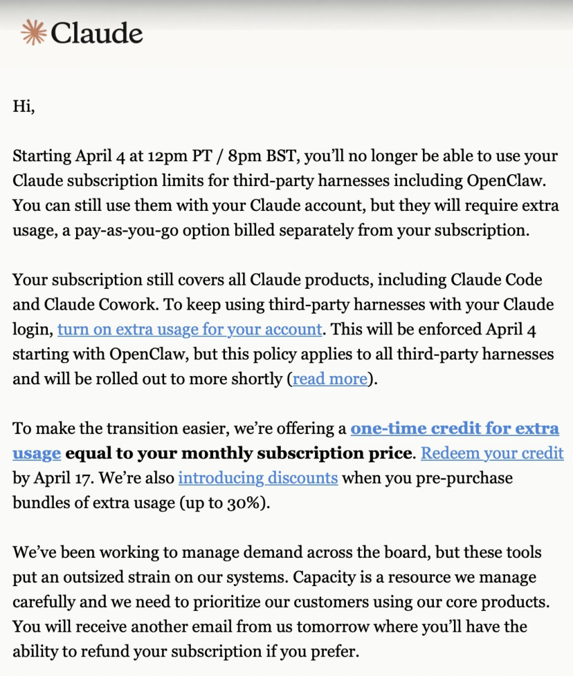 图片[3]-全网开骂！Claude订阅「封杀」OpenClaw，想用龙虾？得加钱！-AI Express News