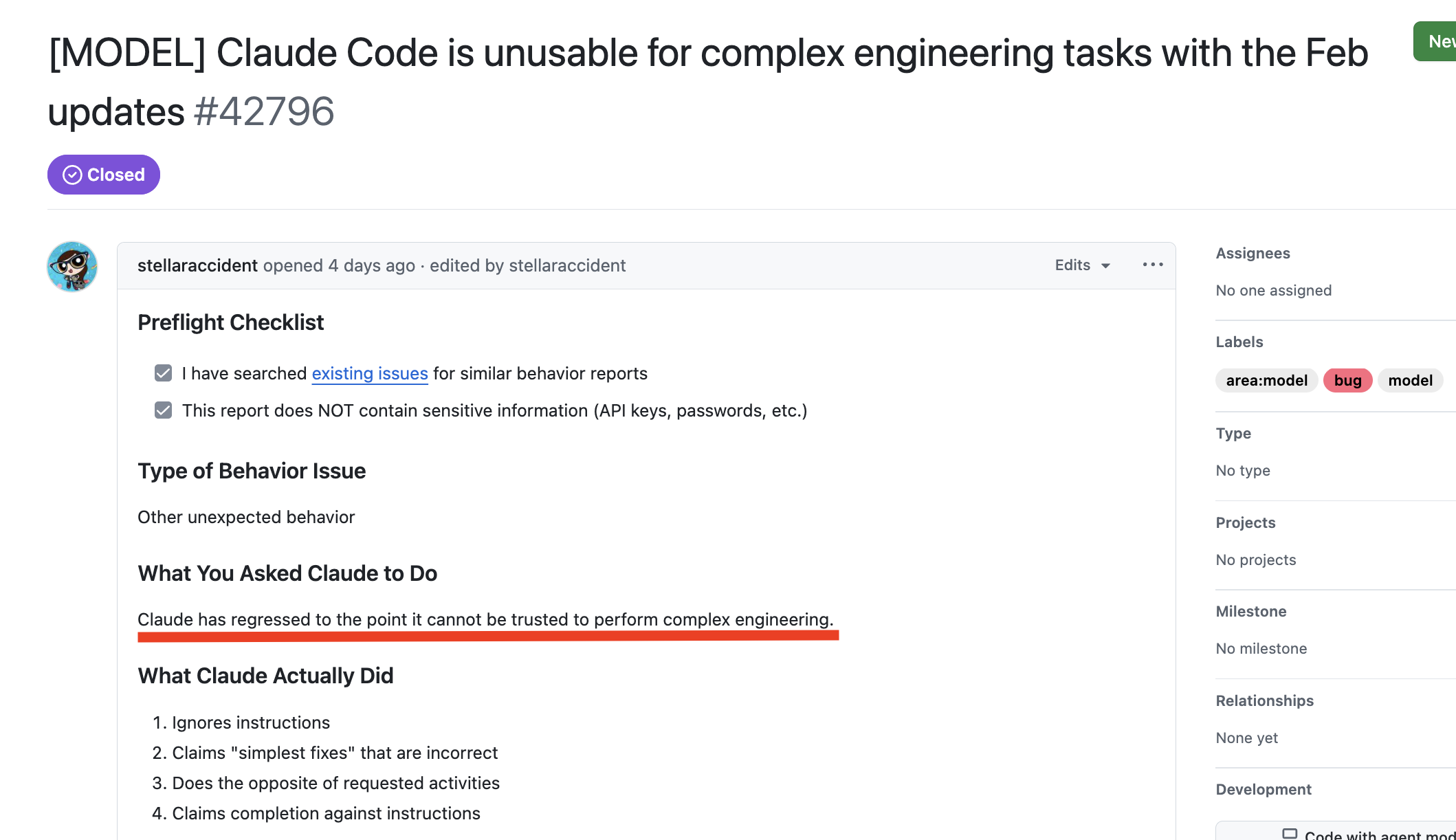 图片[1]-“Claude Code更新废了”！热议Issue：思考深度下降67%，已无法胜任复杂的工程任务-AI Express News