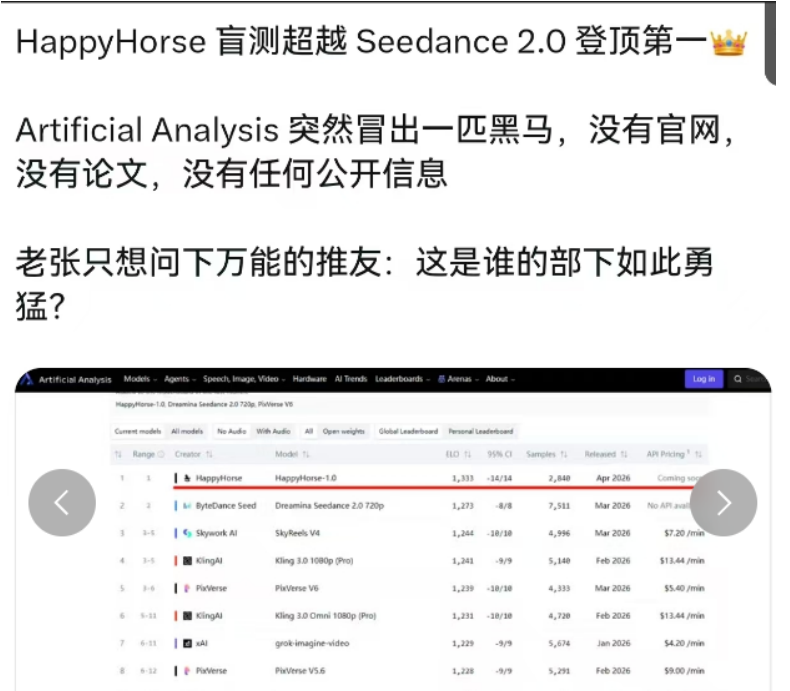 图片[2]-成本腰斩、产能翻3倍！神秘AI模型Happy Horse横空出世，漫剧赛道迎“iPhone时刻”-AI Express News